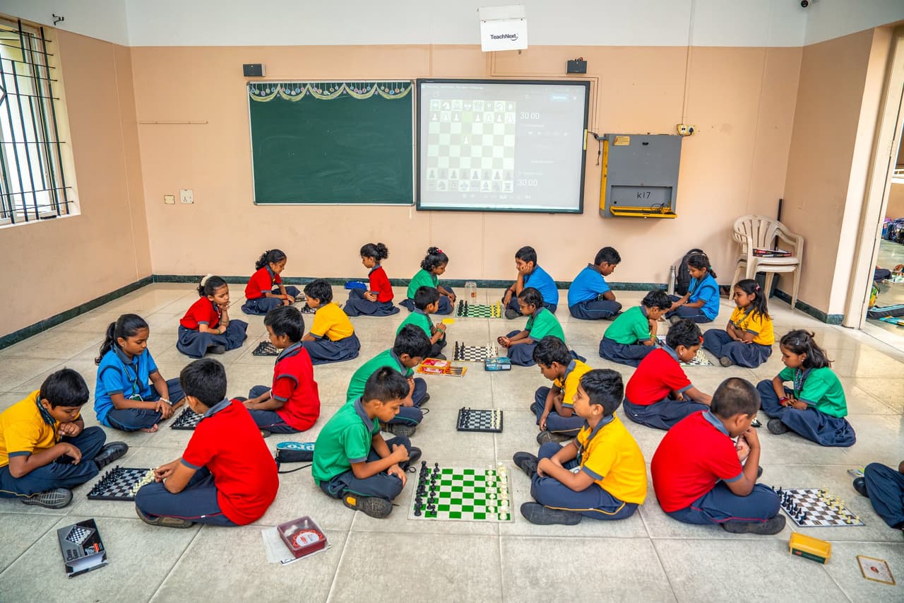 Students Practicing Strategic Chess