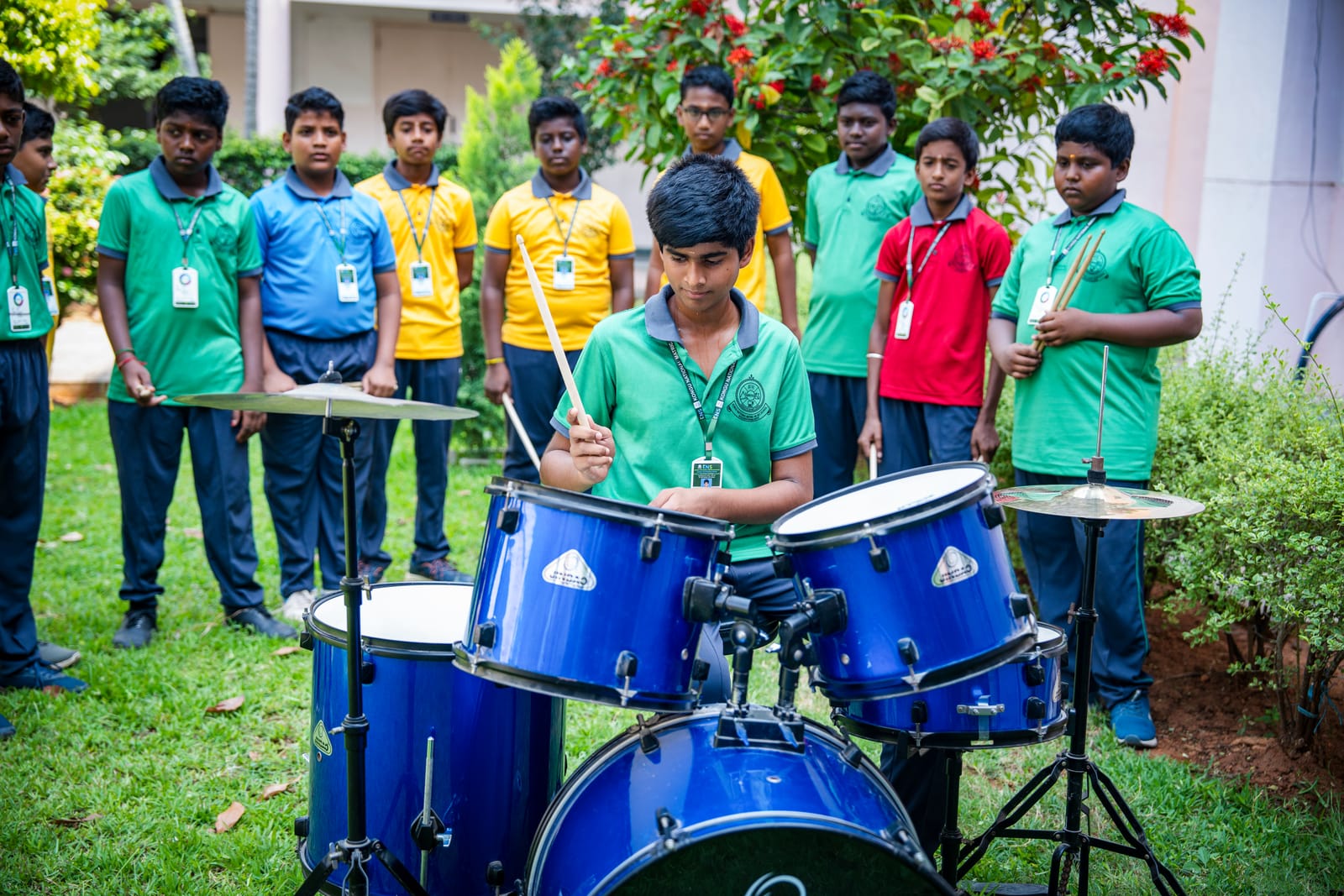Drums at Kongu National School