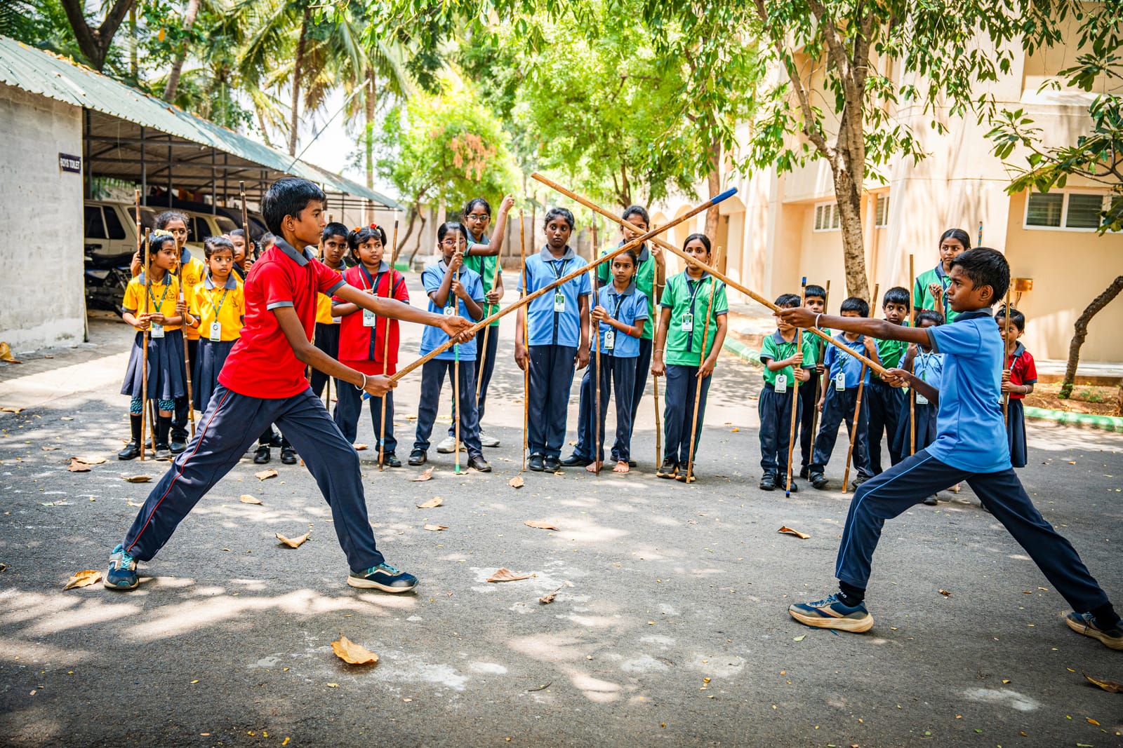 Silambam at Kongu National School